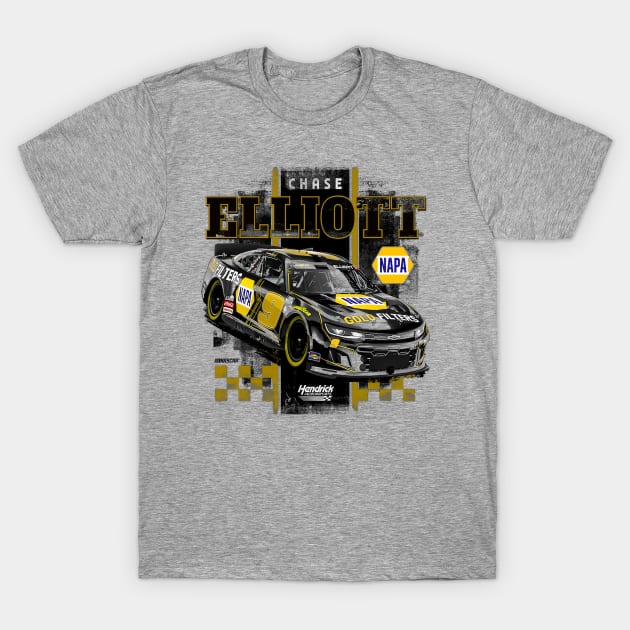 Chase Elliott Charcoal Napa T-Shirt by art.Hamdan